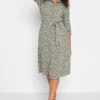 M&Co Green Spot Print Shirt Dress