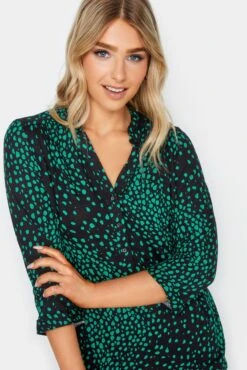 M&Co Black & Green Animal Print Half Placket Shirt 10 M&Co Black & Green Animal Print Half Placket Shirt -M&Co Sales Store a467b46a ae54 40 550138 D scaled