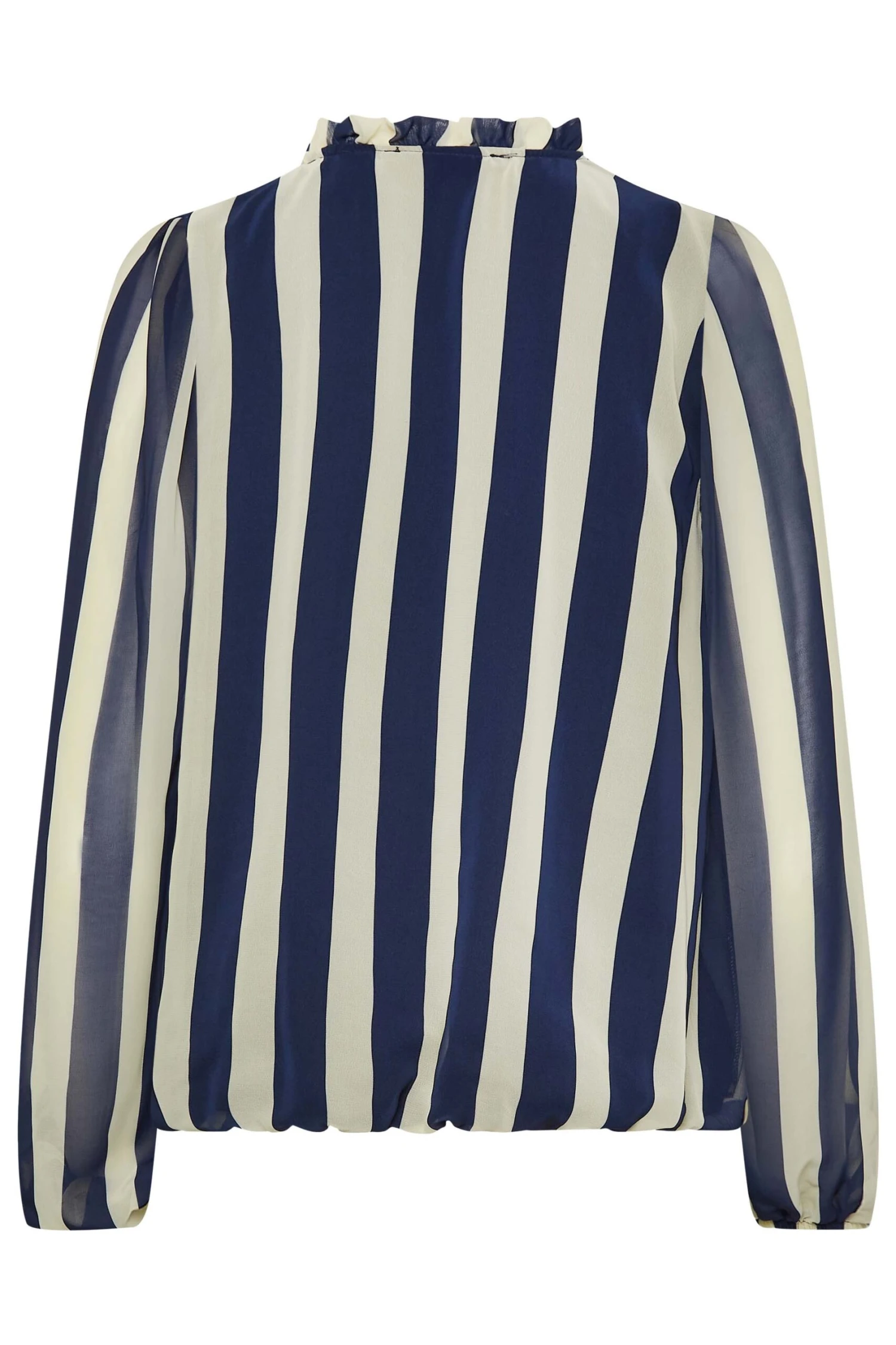 M&Co Blue Stripe Tie Neck Blouse 7 M&Co Blue Stripe Tie Neck Blouse - Image 7