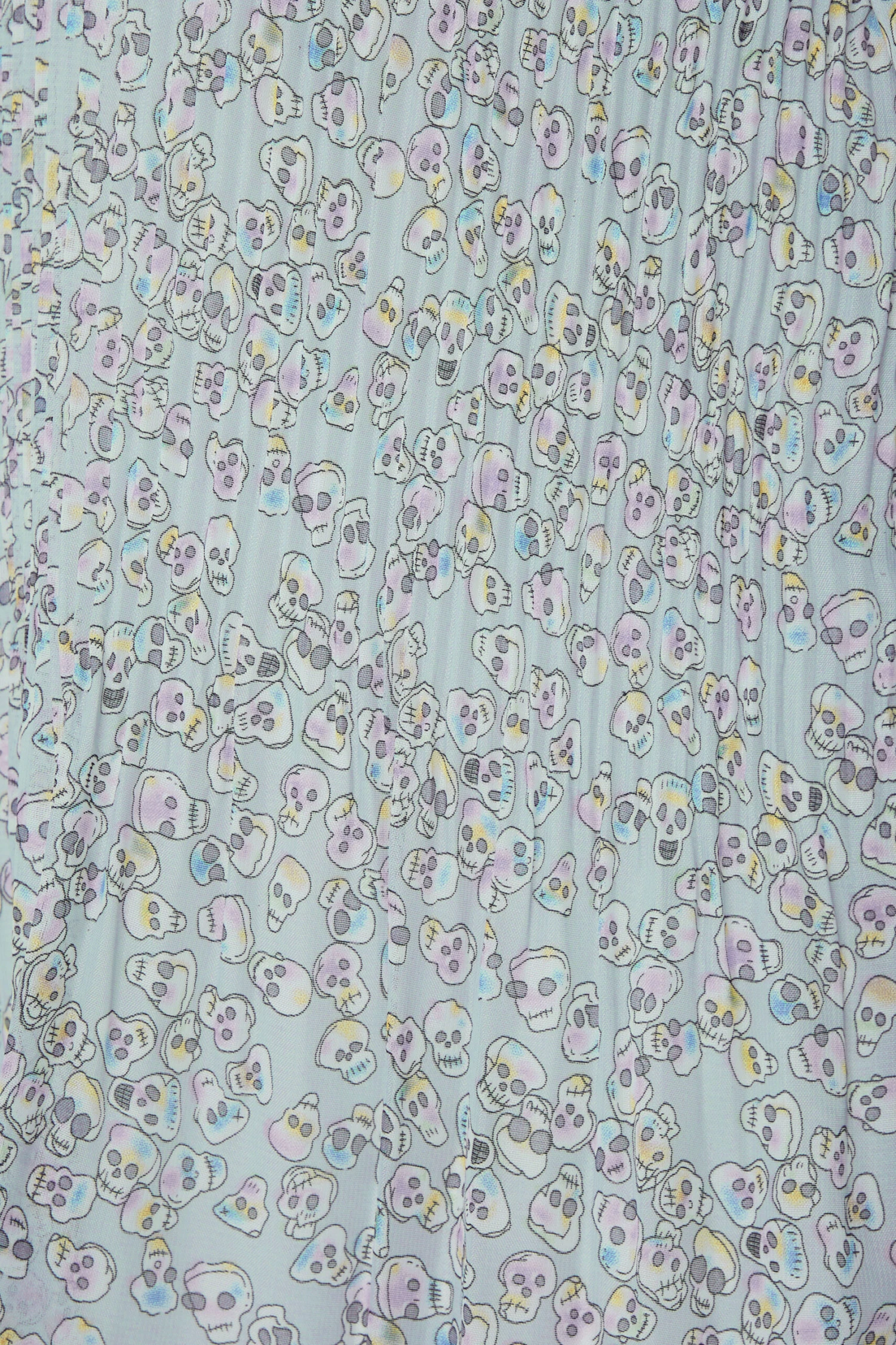 M&Co Ivory White Skull Print Pleated Blouse 7 M&Co Ivory White Skull Print Pleated Blouse - Image 7