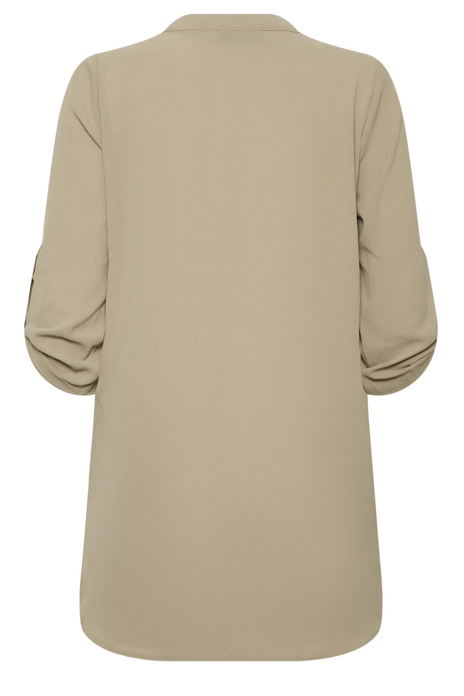 M&Co Brown Statement Button Tab Sleeve Shirt 7 M&Co Brown Statement Button Tab Sleeve Shirt - Image 7