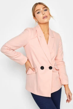M&Co Pink Tailored Button Blazer -M&Co Sales Store a88ae293 d101 46 550000 D scaled