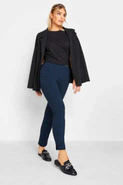 M&Co Navy Blue Stretch Bengaline Trousers -M&Co Sales Store aa498388 941d 46 500554 C scaled