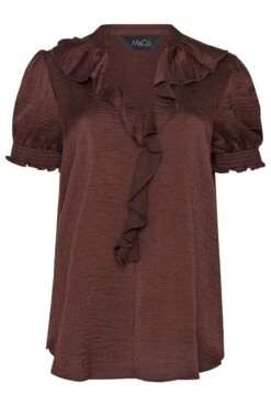 M&Co Brown Frill Satin Blouse 12 M&Co Brown Frill Satin Blouse -M&Co Sales Store ab0d9b68 e3b7 42 550176 X scaled