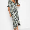 M&Co Black Zebra Print Wrap Dress