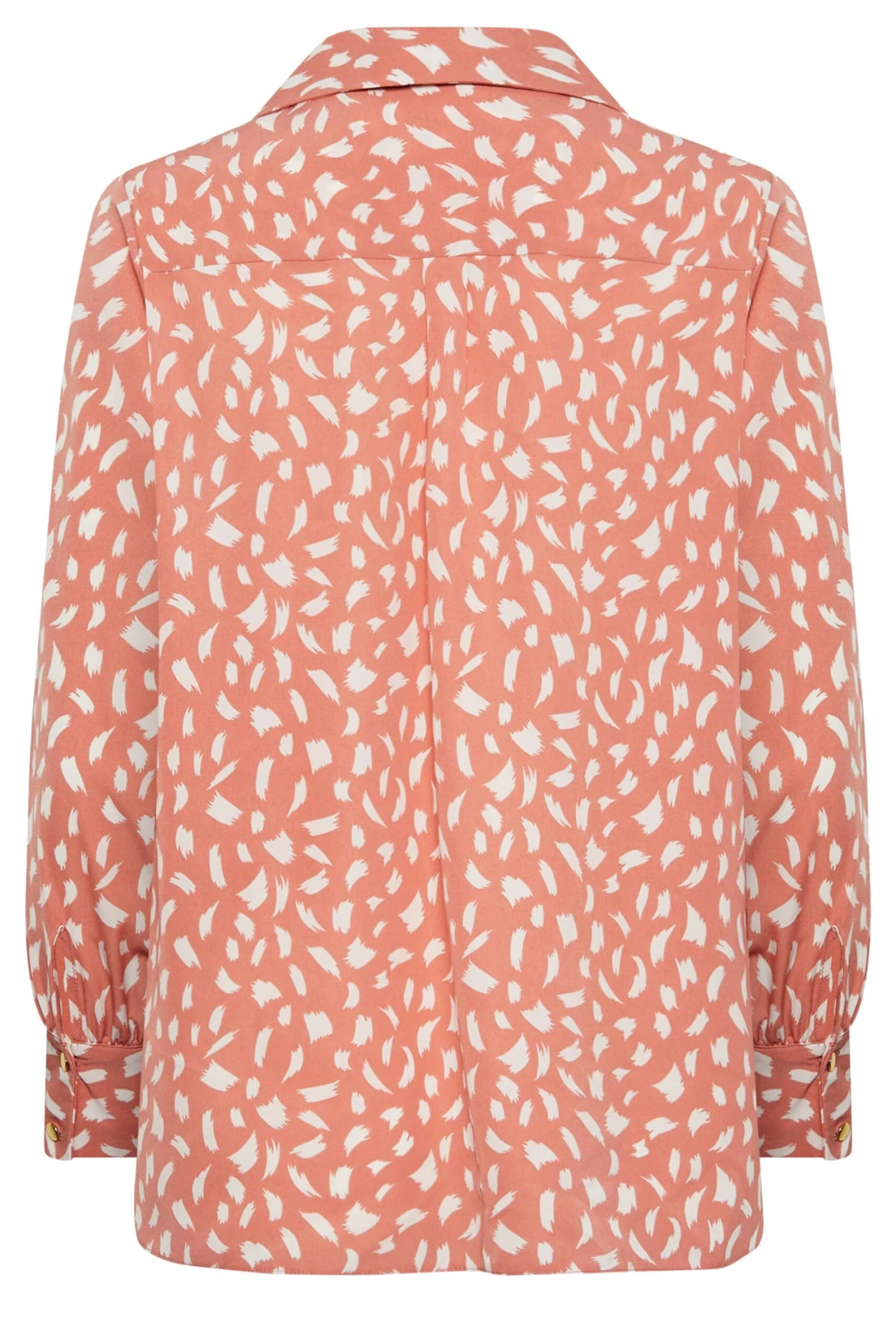 M&Co Pink Brush Stroke Print Half Placket Shirt 7 M&Co Pink Brush Stroke Print Half Placket Shirt - Image 7