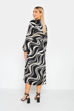 M&Co Black Swirl Print Midi Wrap Dress -M&Co Sales Store af2ab12d 84be 45 550403 C scaled