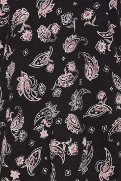 M&Co Black Paisley Print Notch Neck Cotton T-Shirt 11 M&Co Black Paisley Print Notch Neck Cotton T-Shirt -M&Co Sales Store afd66c1e 7b6b 4c 500213 Z scaled