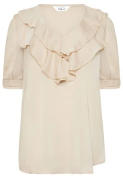 M&Co Nude Frill Front Blouse 12 M&Co Nude Frill Front Blouse -M&Co Sales Store b0af7414 b689 49 550529 X scaled