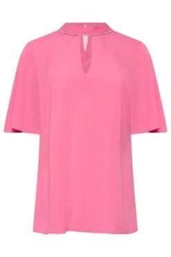 M&Co Hot Pink Embellished Neck Keyhole Blouse 12 M&Co Hot Pink Embellished Neck Keyhole Blouse -M&Co Sales Store b0f00d7b 10b7 49 550308 X scaled