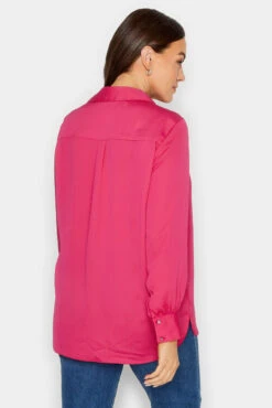 M&Co Hot Pink V-Neck Collared Blouse 9 M&Co Hot Pink V-Neck Collared Blouse -M&Co Sales Store b12c1601 744c 4f 550285 C scaled
