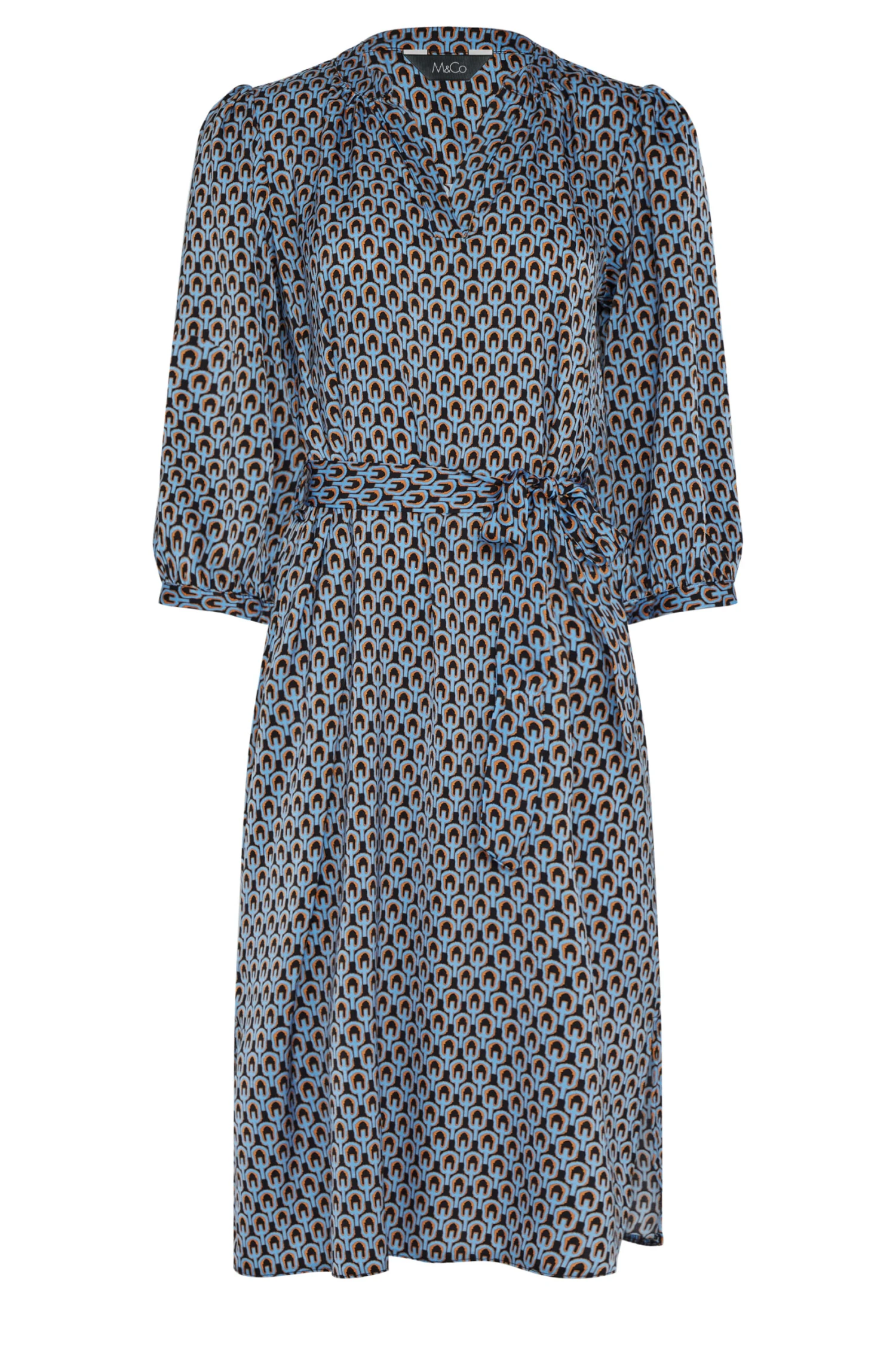 M&Co Blue Geometric Print Tunic Dress 6 M&Co Blue Geometric Print Tunic Dress - Image 6