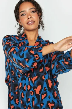 M&Co Cobalt Blue Leopard Print Blouse -M&Co Sales Store b342c4fe f374 47 550472 D scaled