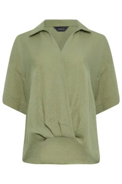M&Co Sage Green V-Neck Wrap Blouse -M&Co Sales Store b41348e0 c3a9 48 550115 X scaled