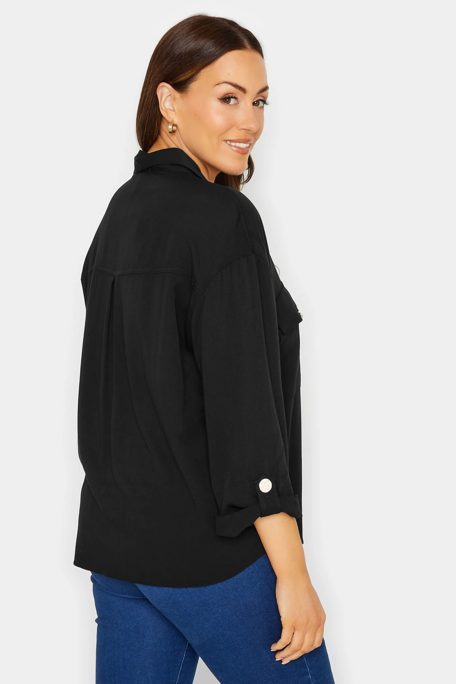 M&Co Black Statement Button Shirt 4 M&Co Black Statement Button Shirt - Image 4