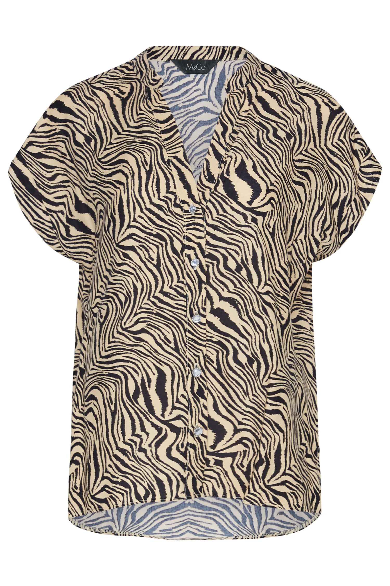 M&CO Brown Zebra Print Shirt 6 M&CO Brown Zebra Print Shirt - Image 6