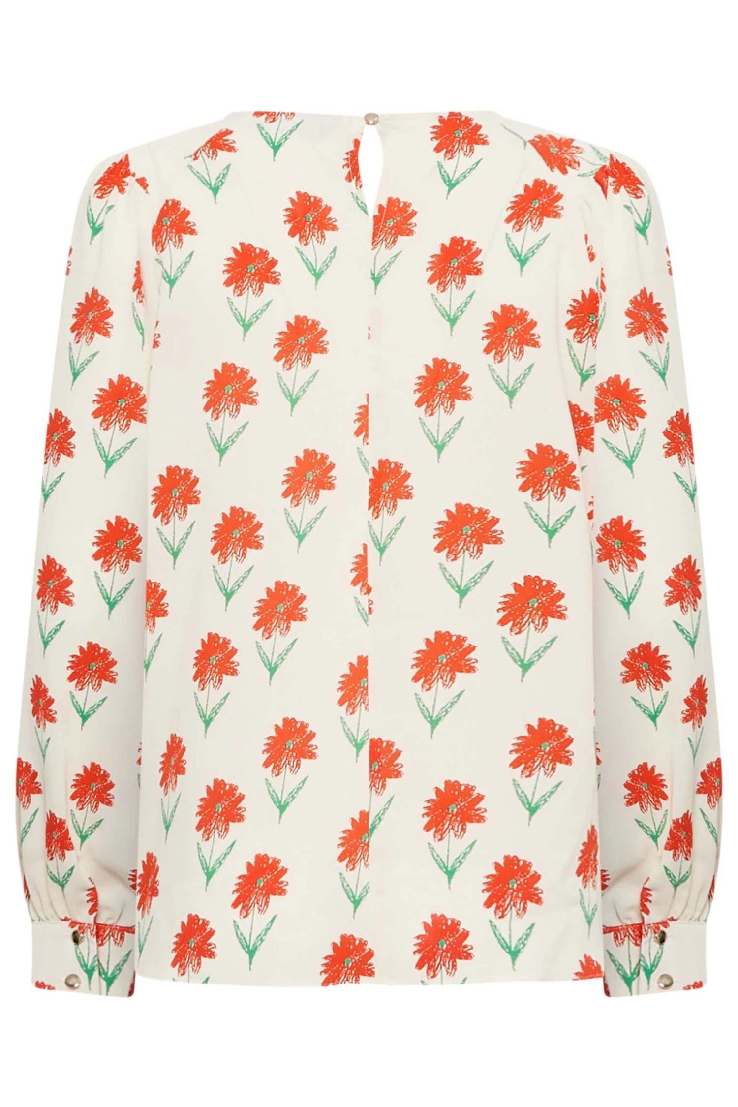 M&Co Ivory White Floral Print Long Sleeve Blouse 7 M&Co Ivory White Floral Print Long Sleeve Blouse - Image 7