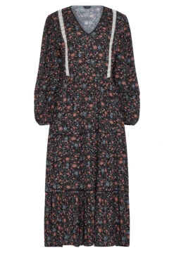 M&Co Black Floral Print Crochet Trim Maxi Dress 14 M&Co Black Floral Print Crochet Trim Maxi Dress -M&Co Sales Store b69a4182 f2f7 43 550380 X scaled