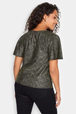 M&Co Black & Gold Glitter Angel Sleeve Top 9 M&Co Black & Gold Glitter Angel Sleeve Top -M&Co Sales Store b78cd171 7b89 49 550247 C scaled
