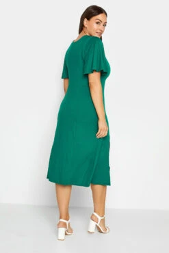 M&Co Forest Green Angel Sleeve Split Hem Midi Dress -M&Co Sales Store b7cf25fa 9b32 48 550499 C scaled