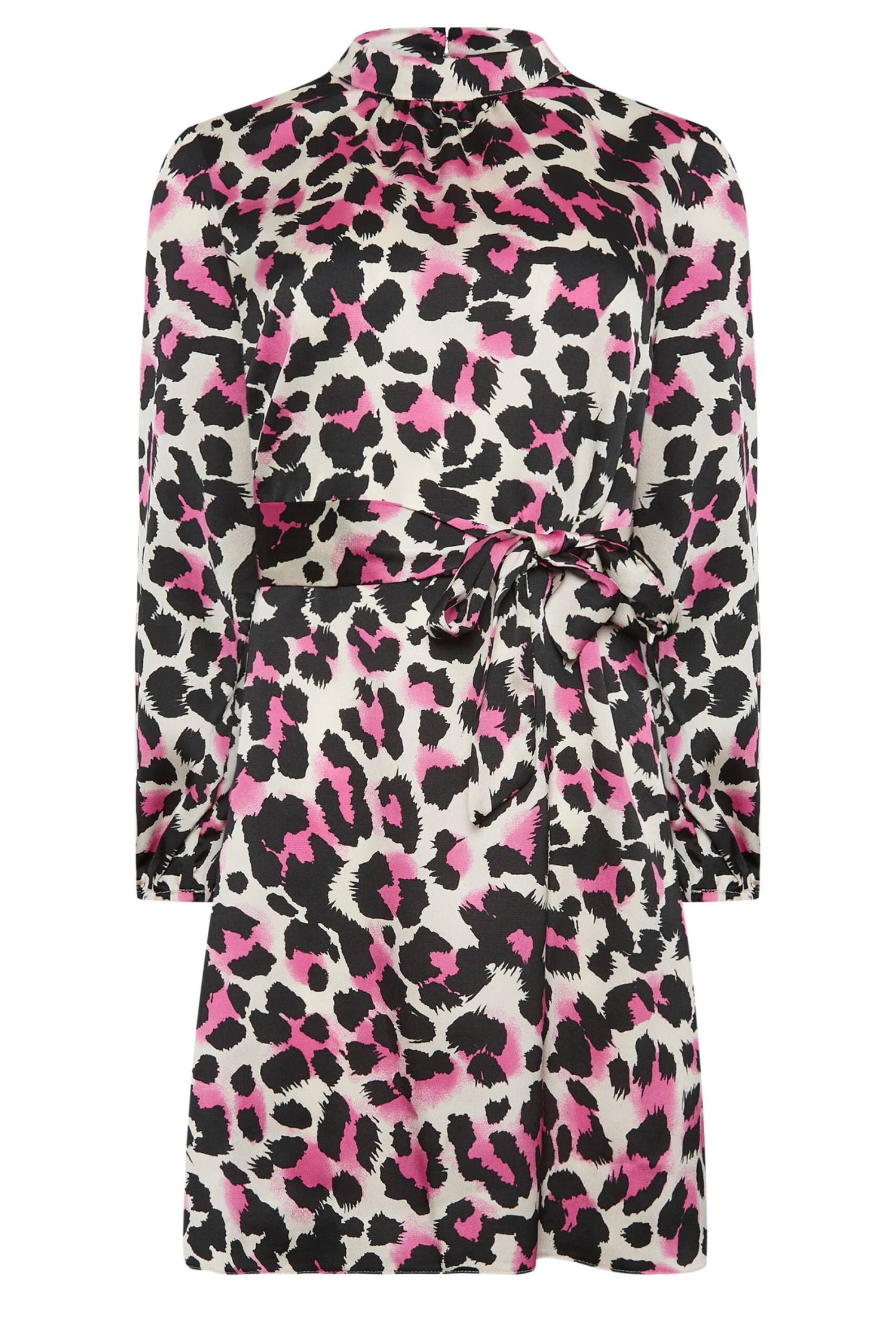 M&Co Pink Leopard Print High Neck Tunic Top 7 M&Co Pink Leopard Print High Neck Tunic Top - Image 7
