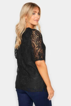 M&Co Black Lace Puff Sleeve Blouse -M&Co Sales Store b87bfdc9 4cc2 4a 550645 C scaled