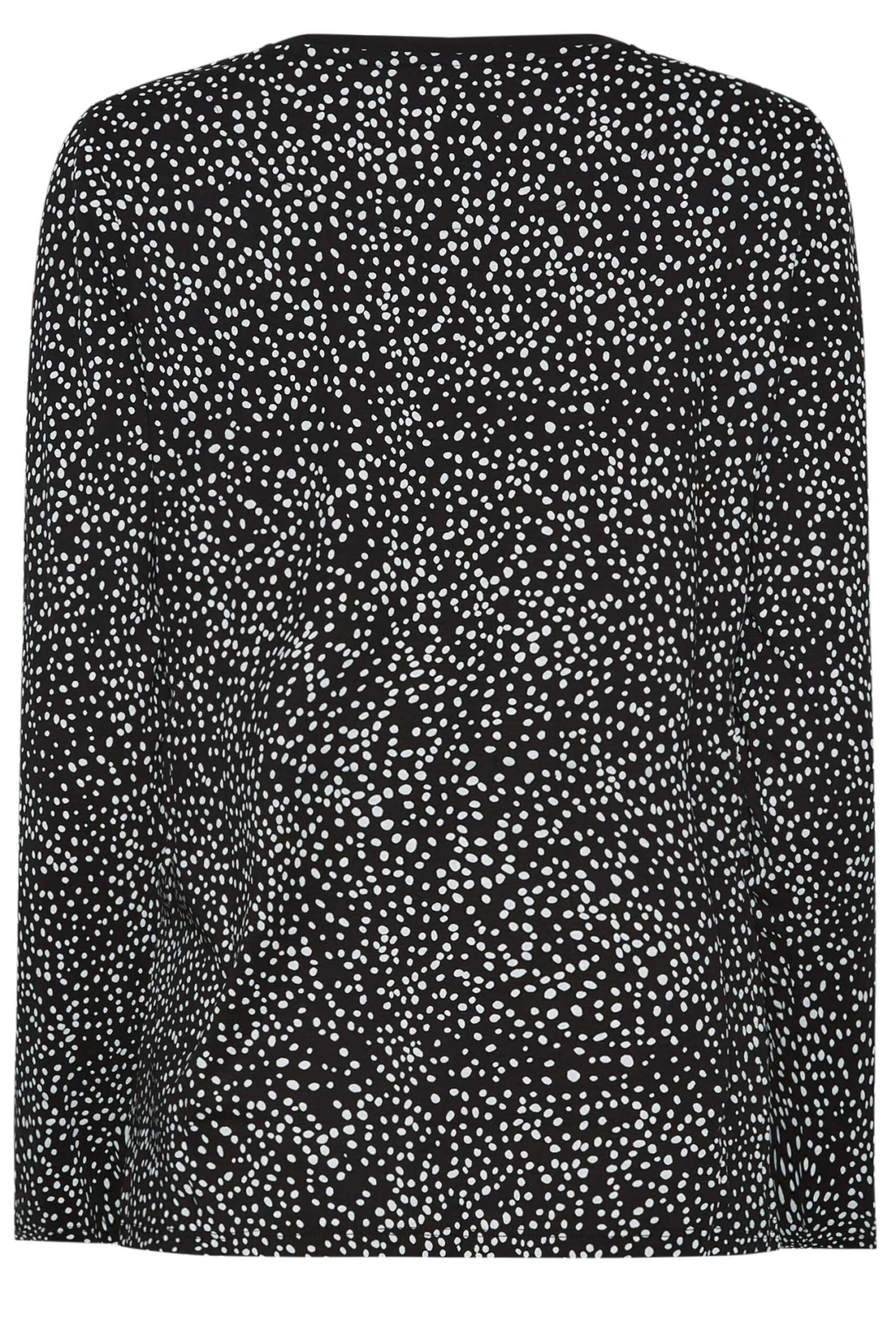 M&Co Black Spot Print Long Sleeve Cotton Top 7 M&Co Black Spot Print Long Sleeve Cotton Top - Image 7