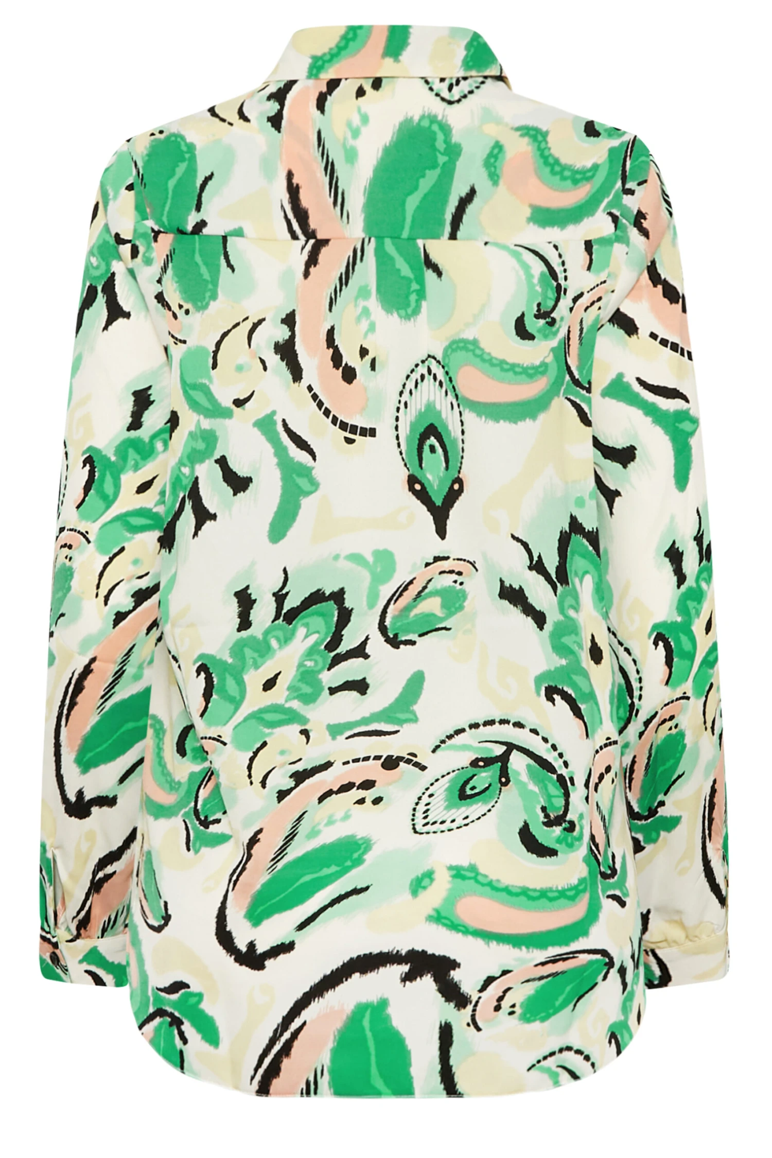 M&Co Green Paisley Print Long Sleeve Shirt 7 M&Co Green Paisley Print Long Sleeve Shirt - Image 7