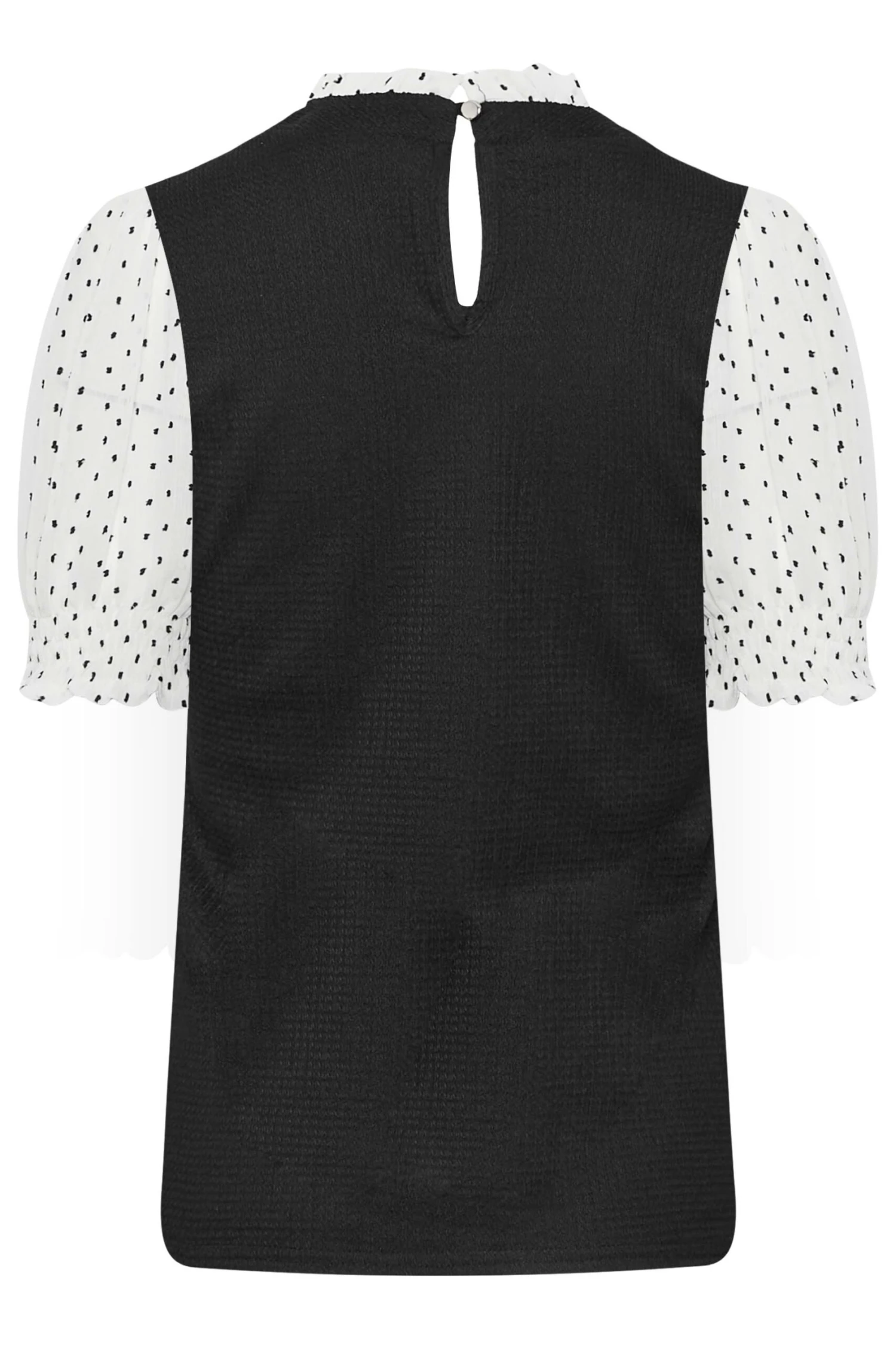 M&Co Black Polka Dot Sleeve Blouse 7 M&Co Black Polka Dot Sleeve Blouse - Image 7