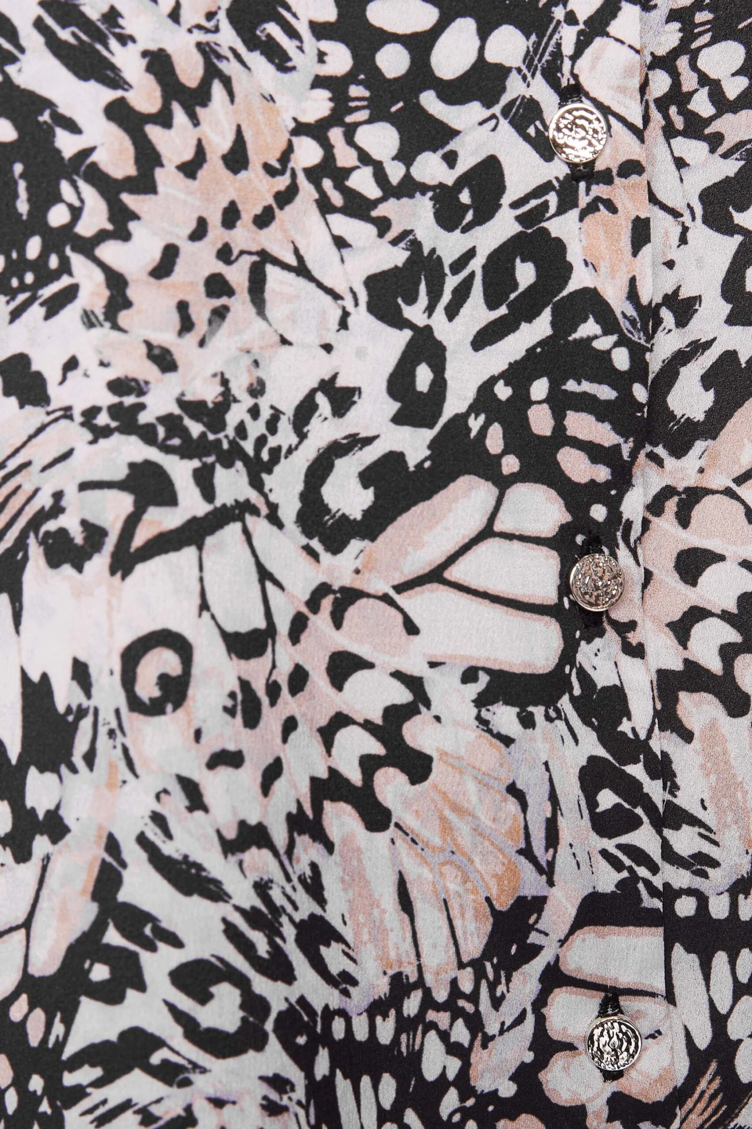 M&Co Natural Brown Butterfly Frill Sleeve Blouse 5 M&Co Natural Brown Butterfly Frill Sleeve Blouse - Image 5