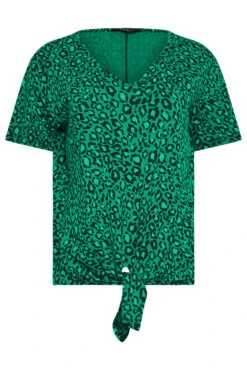 M&Co Green Leopard Print Tie Detail T-Shirt -M&Co Sales Store bc8e4bc9 c3e5 44 500581 X scaled