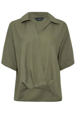 M&Co Khaki Green V-Neck Wrap Blouse 12 M&Co Khaki Green V-Neck Wrap Blouse -M&Co Sales Store bcc26402 25c6 4d 550116 X scaled
