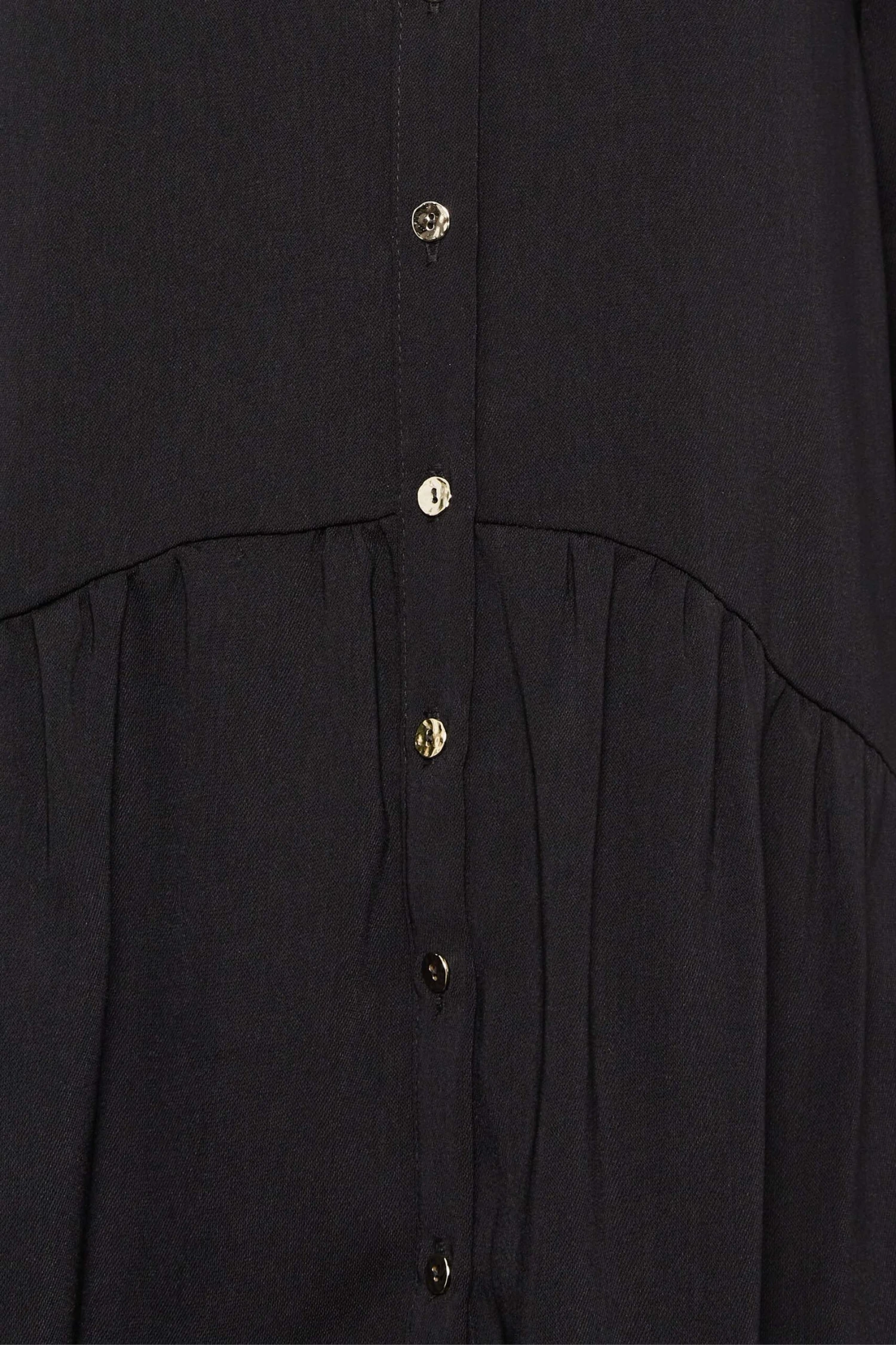 M&Co Black Frill Hem Tab Sleeve Shirt 5 M&Co Black Frill Hem Tab Sleeve Shirt - Image 5