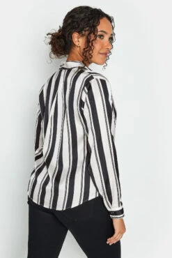 M&Co Black Stripe Print Wrap Front Blouse 9 M&Co Black Stripe Print Wrap Front Blouse -M&Co Sales Store bd5b8156 b520 4d 550082 C scaled