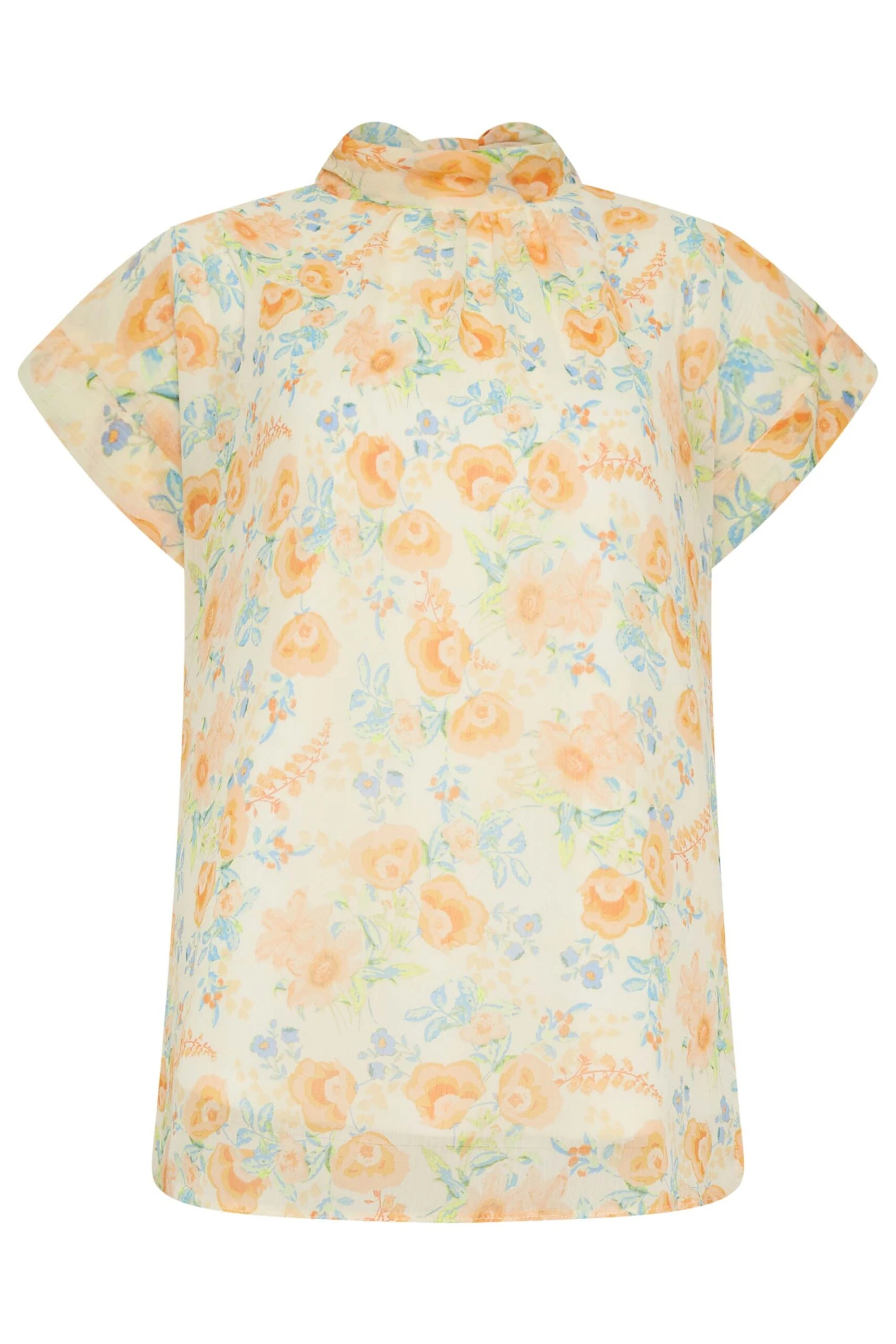 M&Co Yellow Floral Print Blouse 7 M&Co Yellow Floral Print Blouse - Image 7