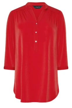 M&Co Red Half Placket Blouse 12 M&Co Red Half Placket Blouse -M&Co Sales Store be12345c 60c4 49 550437 X scaled