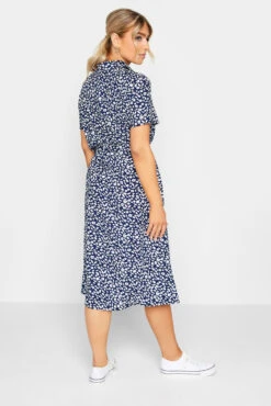 M&Co Navy Blue Ditsy Print Button Through Midi Dress -M&Co Sales Store be2dd590 fac4 4d 500307 C scaled