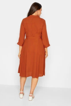 M&Co Orange Tie Waist Button Through Shirt Dress -M&Co Sales Store be9ae8eb 7fb7 49 550383 C scaled