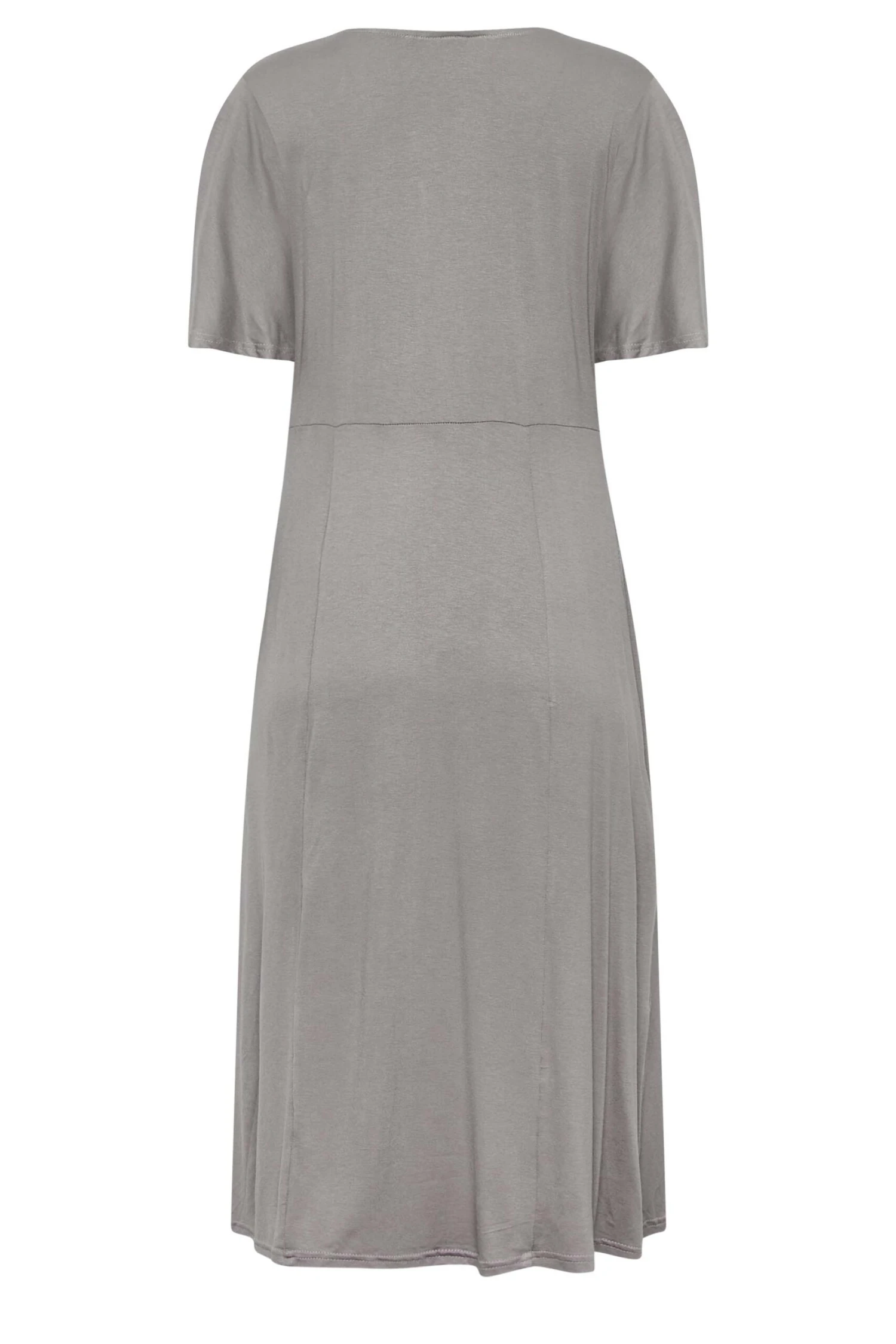 M&Co Grey Angel Sleeve Split Hem Midi Dress 7 M&Co Grey Angel Sleeve Split Hem Midi Dress - Image 7