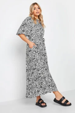 M&Co White Mixed Animal Print Shirt Dress