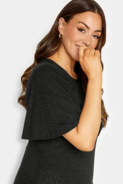 M&Co Black Angel Sleeve Split Hem Midi Dress 10 M&Co Black Angel Sleeve Split Hem Midi Dress -M&Co Sales Store c14d27be bcca 4d 550495 D scaled