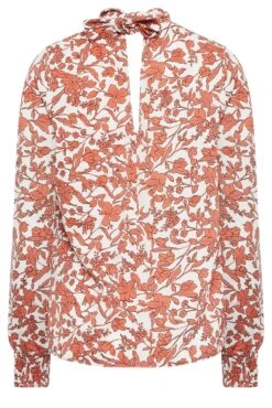 M&Co White Floral Print High Neck Blouse -M&Co Sales Store c1da4d2b 0206 42 550582 Y scaled