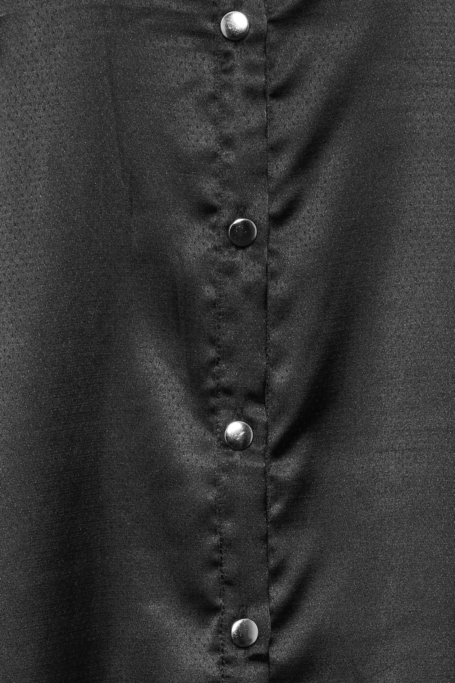 M&Co Black Satin Dipped Hem Shirt 5 M&Co Black Satin Dipped Hem Shirt - Image 5