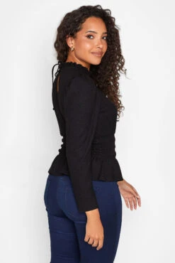 M&Co Black High Frill Neck Blouse -M&Co Sales Store c1f3e926 9e40 4d 550143 C scaled