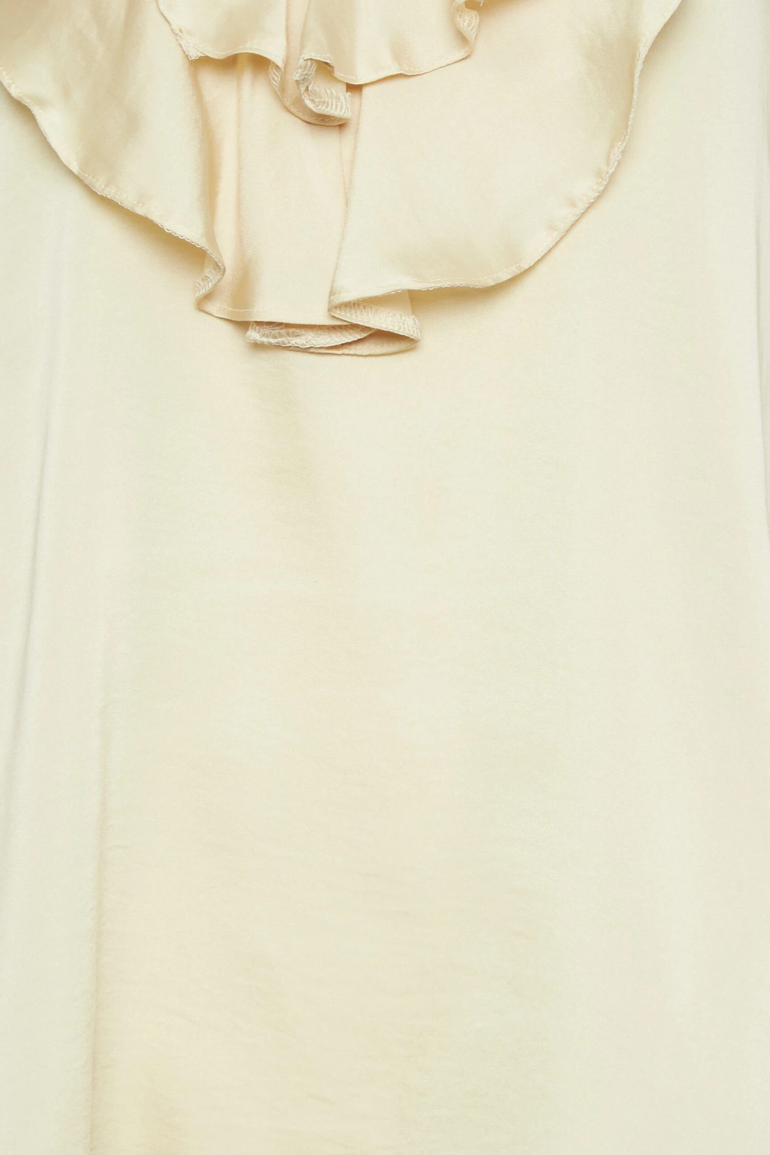 M&Co Cream Frill Satin Blouse 5 M&Co Cream Frill Satin Blouse - Image 5