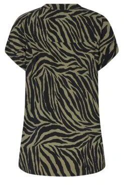 M&Co Khaki Green Zebra Print Shirt -M&Co Sales Store c2f54238 fa96 42 550225 Y scaled