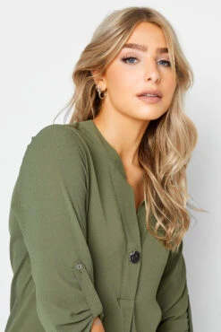 M&Co Green Statement Button Tab Sleeve Shirt 10 M&Co Green Statement Button Tab Sleeve Shirt -M&Co Sales Store c3b47381 c5cc 40 550635 D scaled