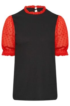 M&Co Black & Red Contrast Sleeve Blouse -M&Co Sales Store c462c120 c8e5 49 550261 X scaled