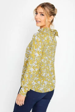 M&Co Yellow Floral Print High Neck Blouse 9 M&Co Yellow Floral Print High Neck Blouse -M&Co Sales Store c46ea8e8 b438 44 550581 C scaled