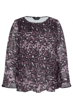 M&Co Purple Leopard Print Pleat Blouse -M&Co Sales Store c4a1bdec c880 45 550158 X scaled
